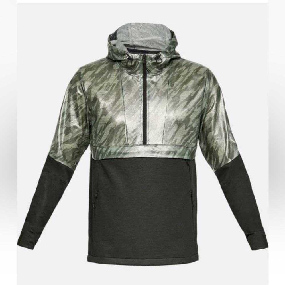 Under Armour Men’s Hybrid Anorak Windbreaker 1/2 Zip Jacket Olive Green XL